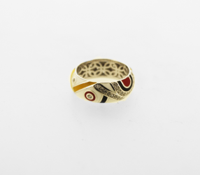 multicolored enamelled ring